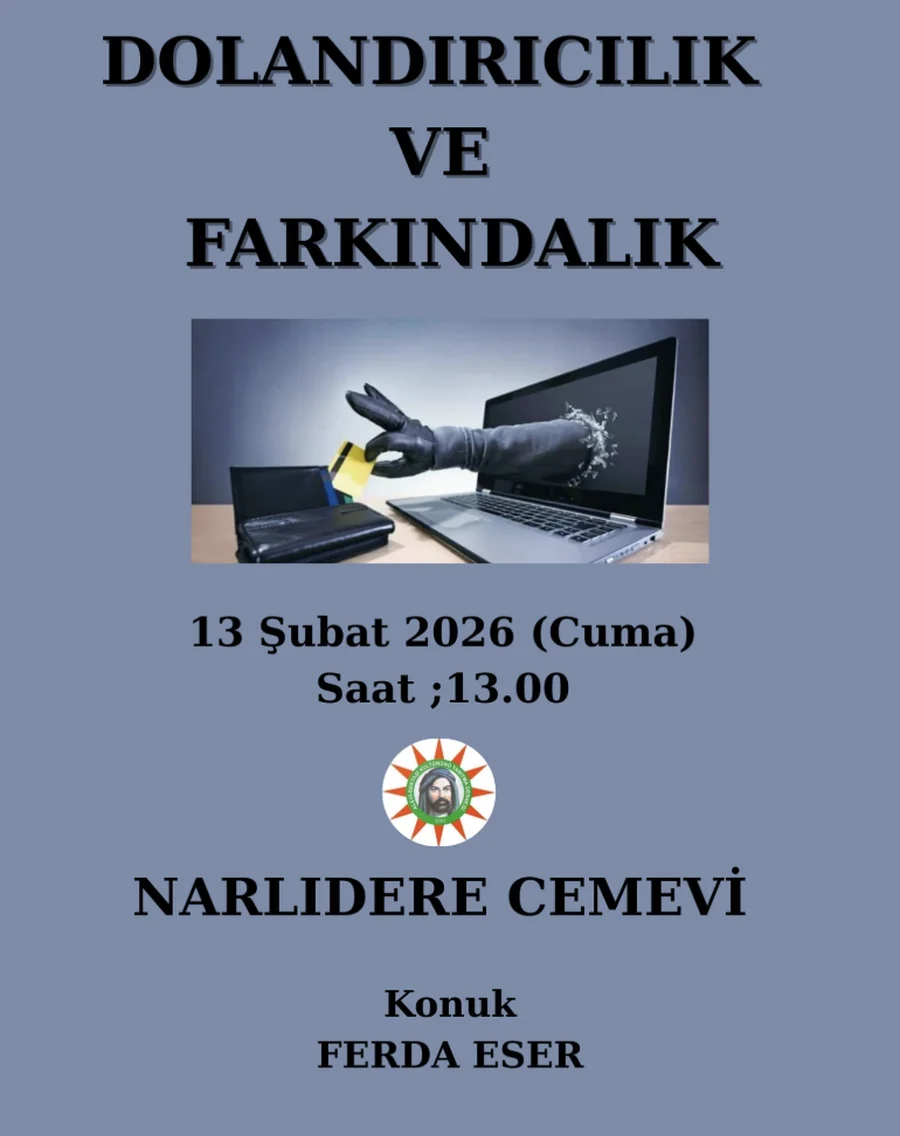 Dolandırıcılık ve Farkındalık söyleşisi afişi
